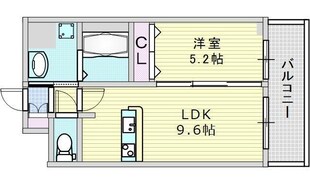 ディームス江坂の物件間取画像